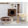 Pet Bed Tree Integrierte Spielzeugplattform greifen Pfosten